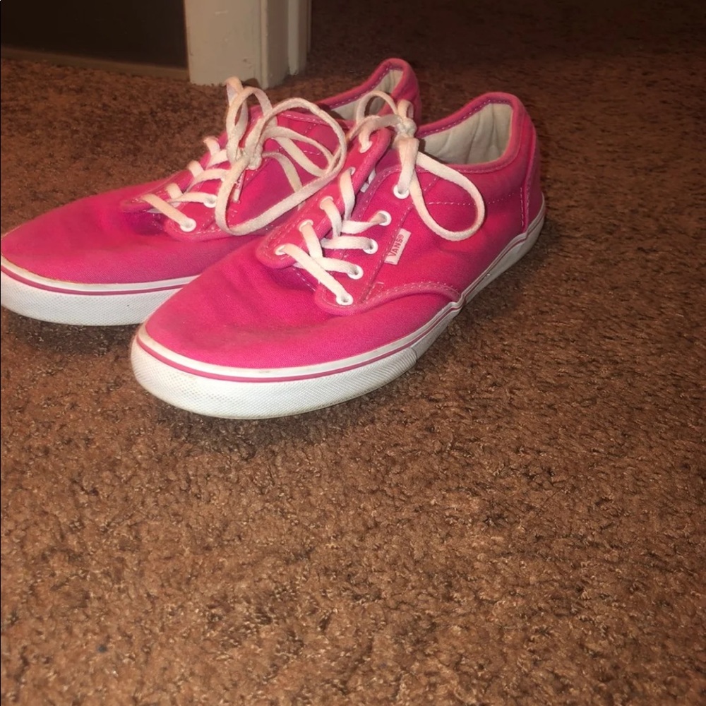 Pink Authentic Vans Sneakers Sz 10